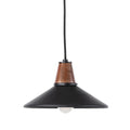 Cullen Pendant - Black Leather | Shiny White