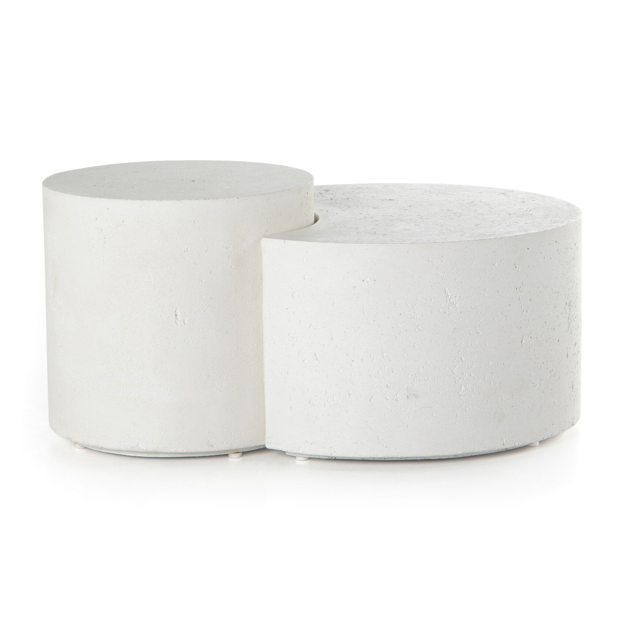 Meza Nesting Coffee Table - Textured White