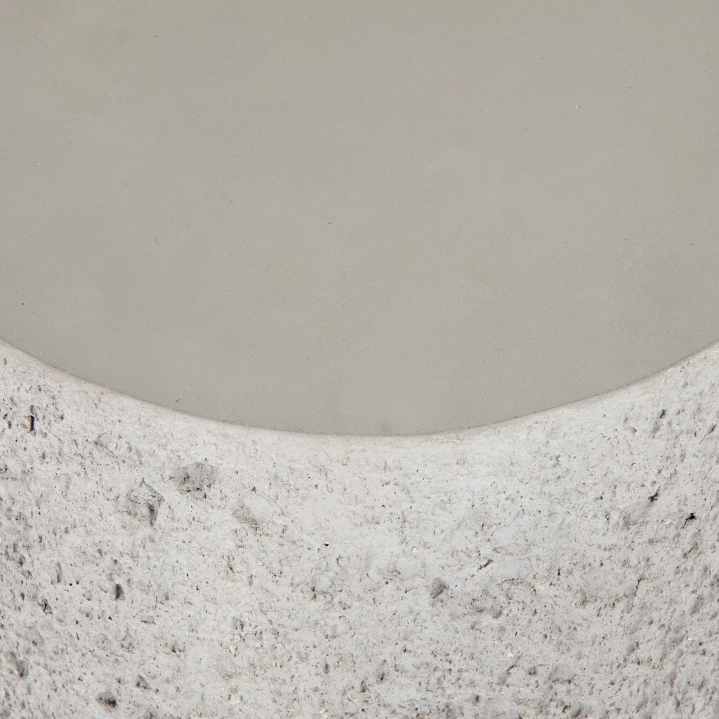 Otero Outdoor Tapered End Table - Matte Stone