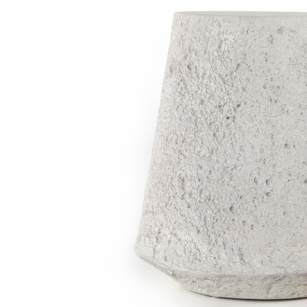 Otero Outdoor Tapered End Table - Matte Stone