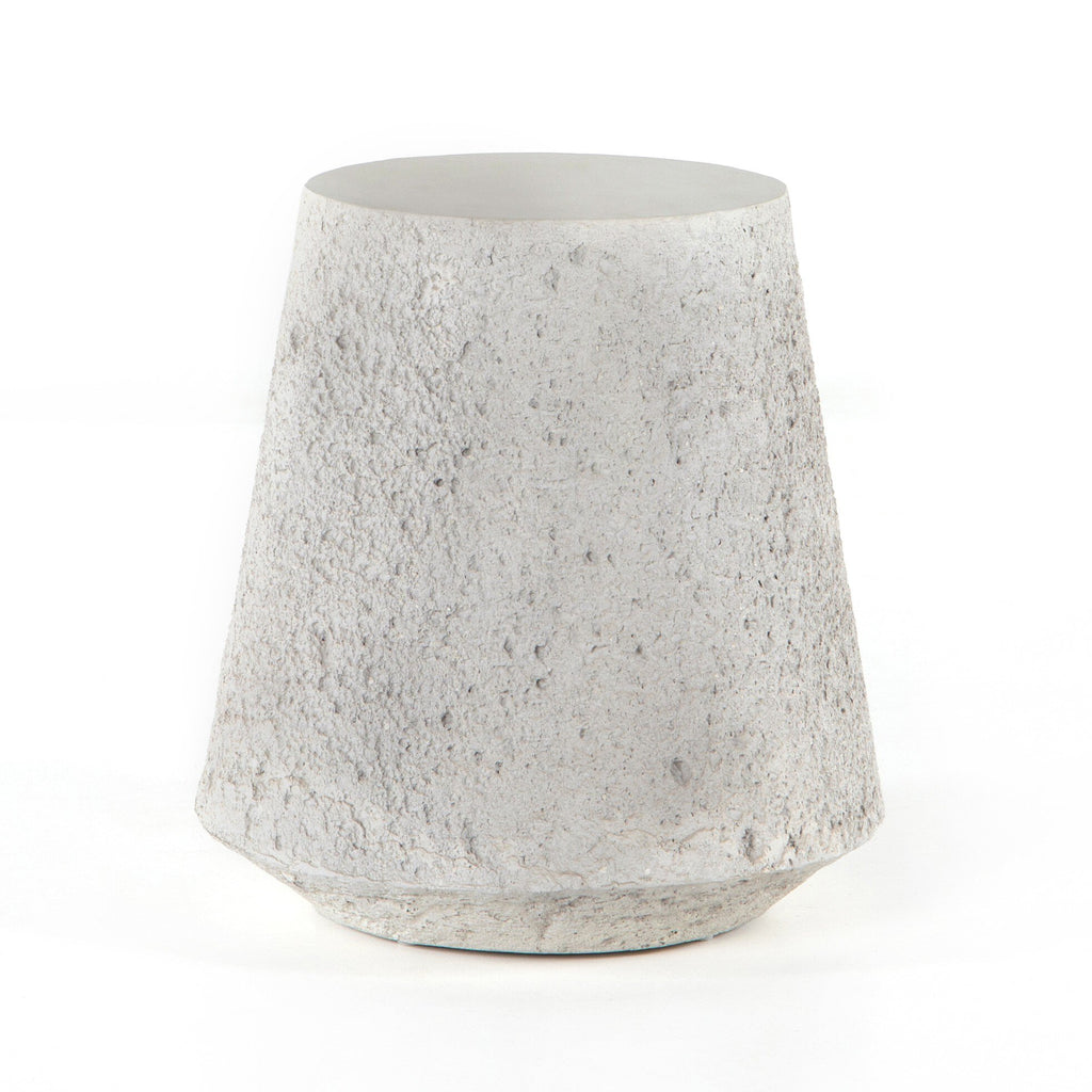 Otero Outdoor Tapered End Table - Matte Stone