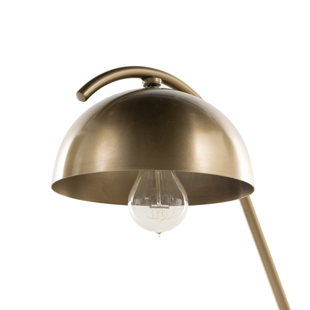 Becker Table Lamp - Charcoal and White Marble