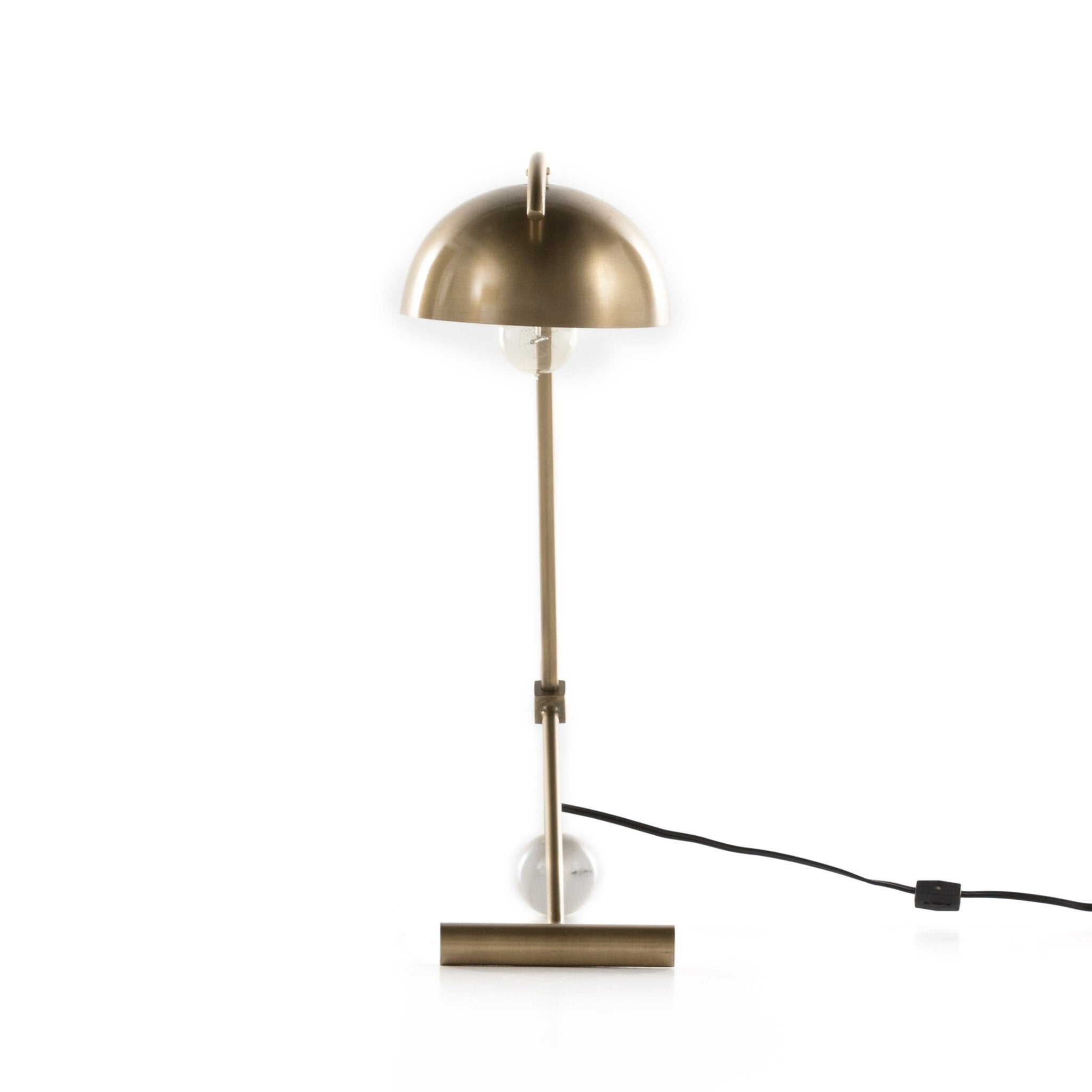 Becker Table Lamp - Charcoal and White Marble
