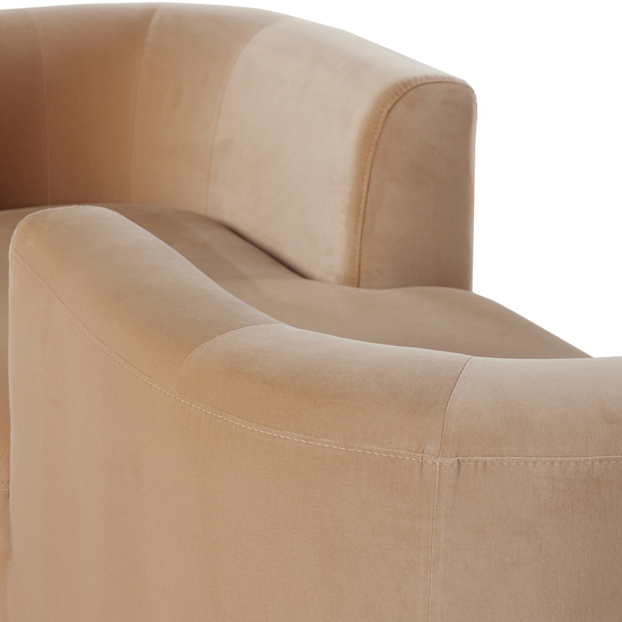 Deandra Tete A Tete Chaise - Surrey Camel