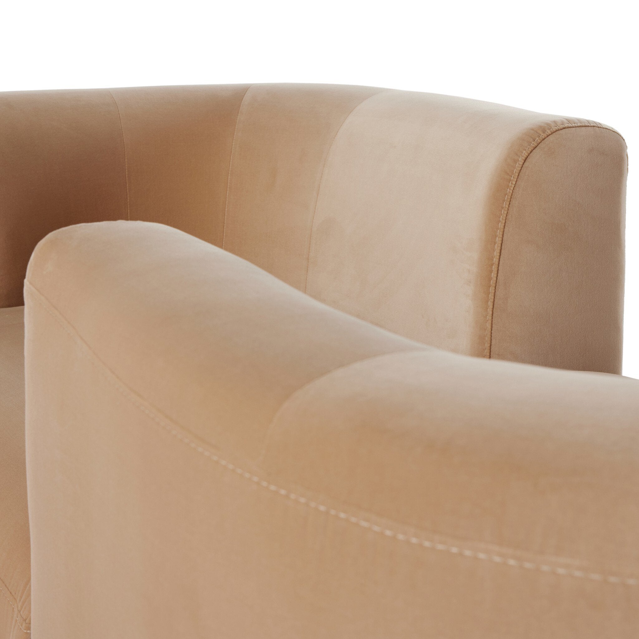 Deandra Tete A Tete Chaise - Surrey Camel