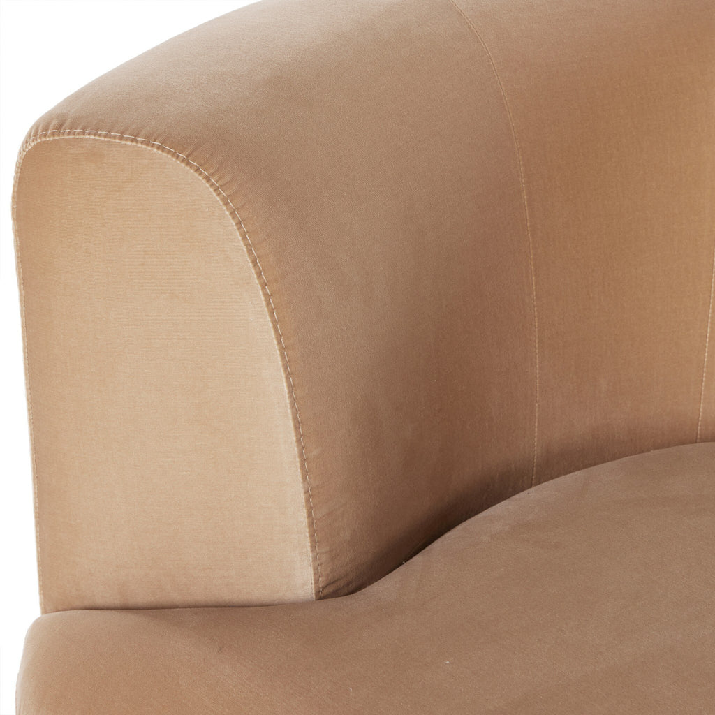 Deandra Tete A Tete Chaise - Surrey Camel