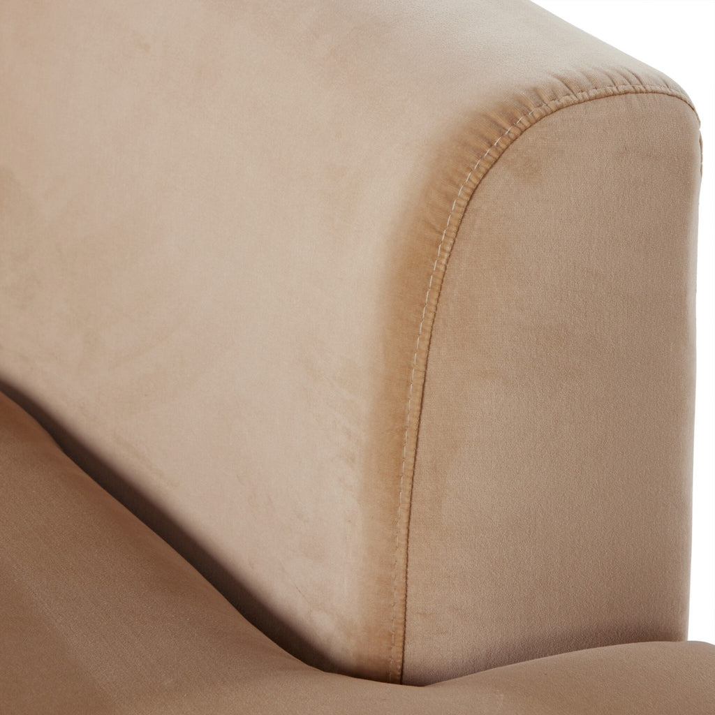 Deandra Tete A Tete Chaise - Surrey Camel