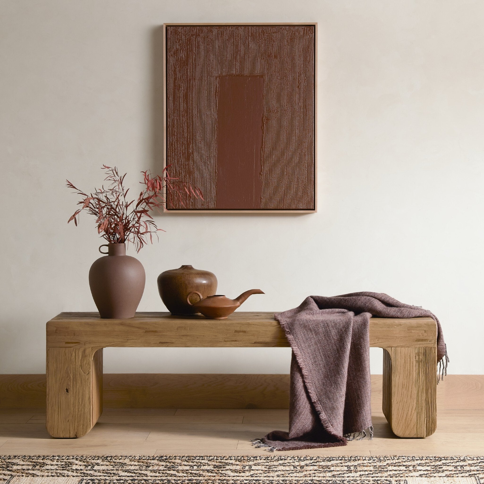 Merrick Accent Bench - Natural Elm