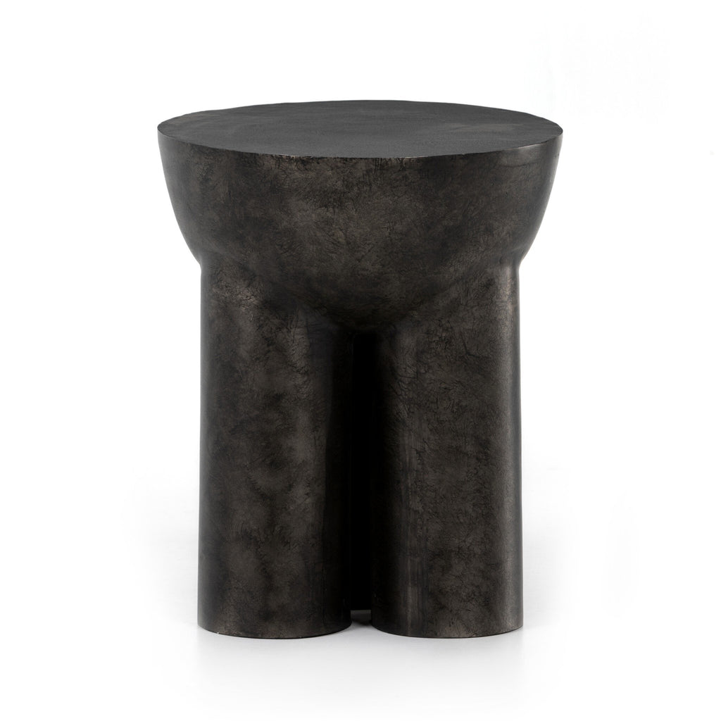 Sante End Table - Raw Black