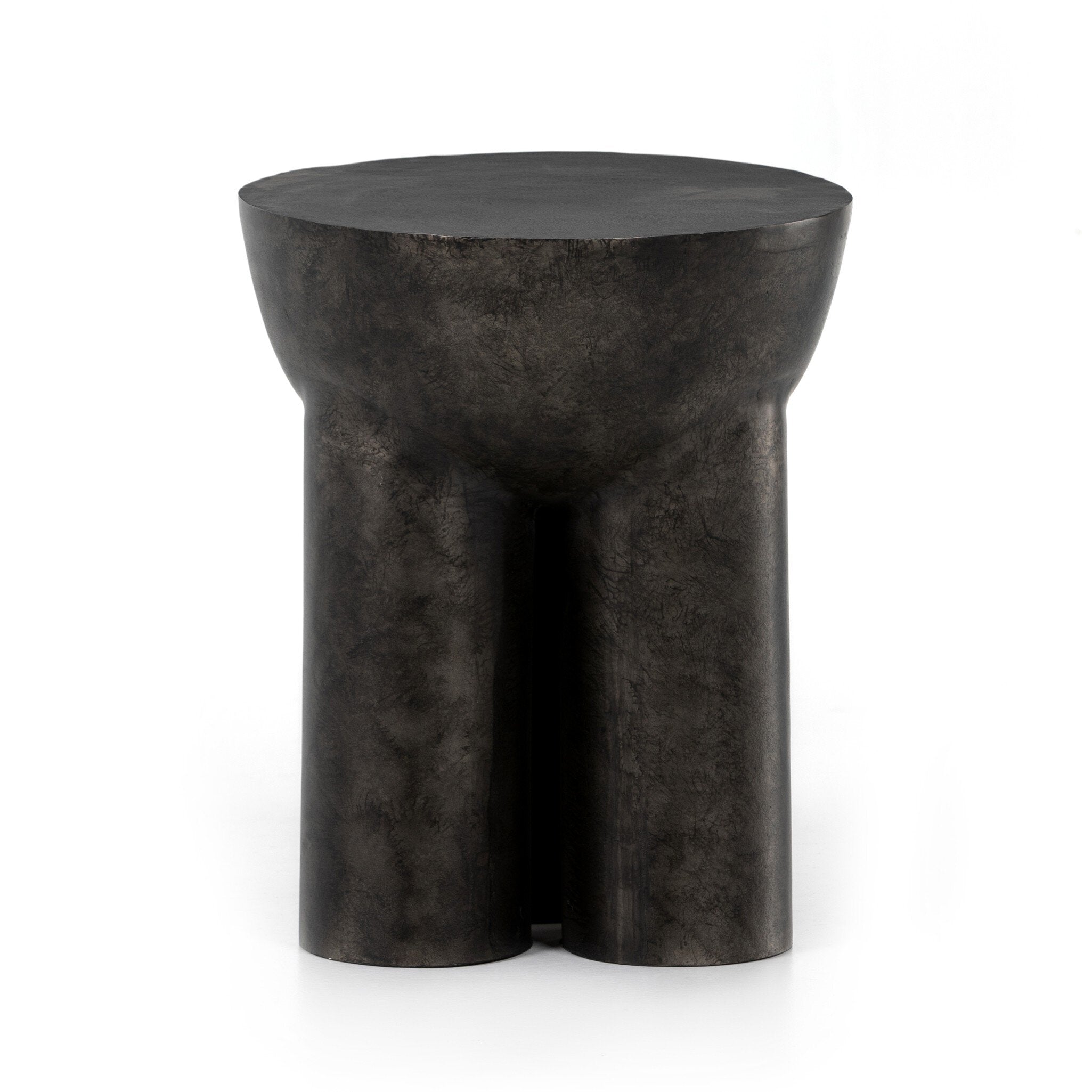 Sante End Table - Raw Black