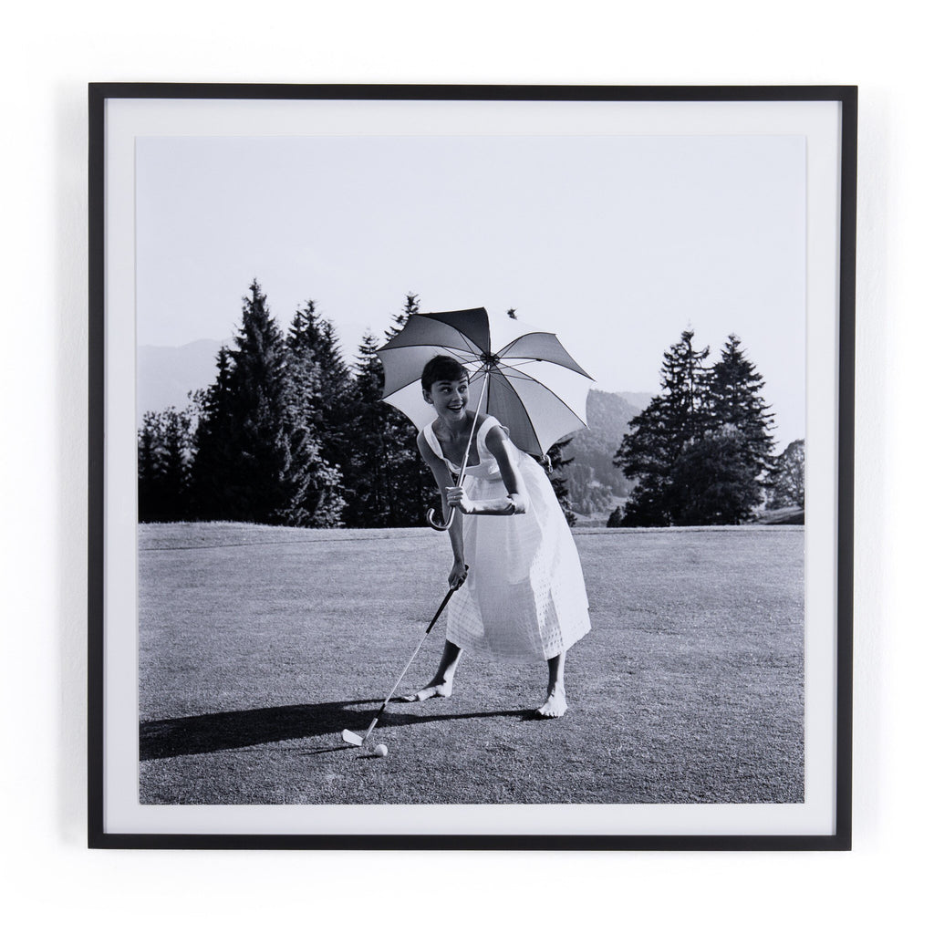 Golfing Hepburn by Getty Images - Black 2.5 Maple