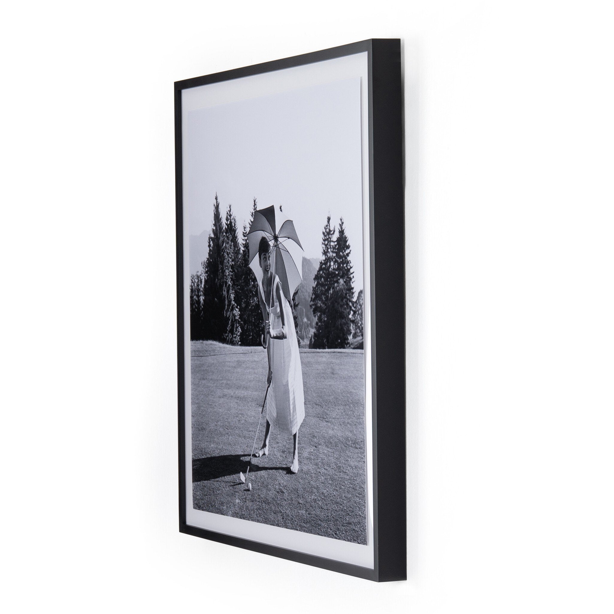 Golfing Hepburn by Getty Images - Black 2.5 Maple