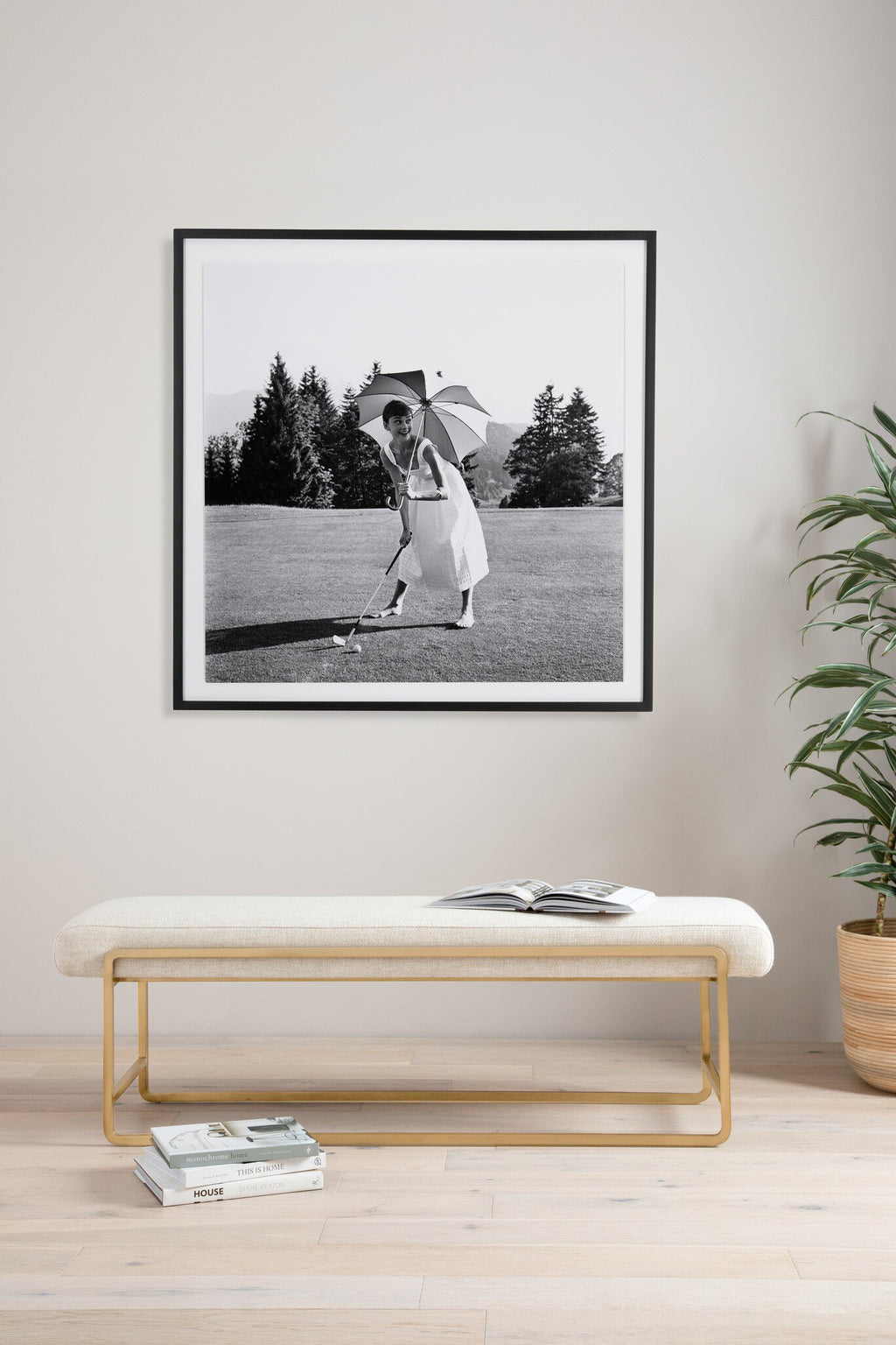 Golfing Hepburn by Getty Images - Black 2.5 Maple