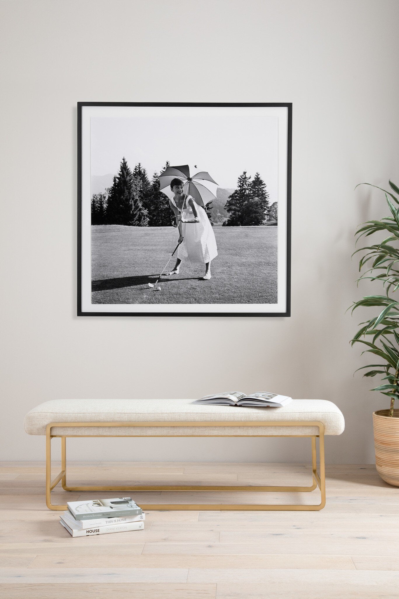 Golfing Hepburn by Getty Images - Black 2.5 Maple