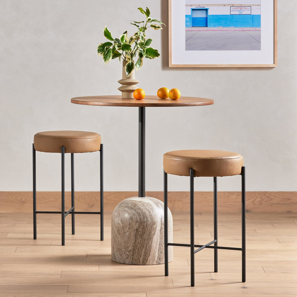 Nocona Counter Stool - Natural Leather
