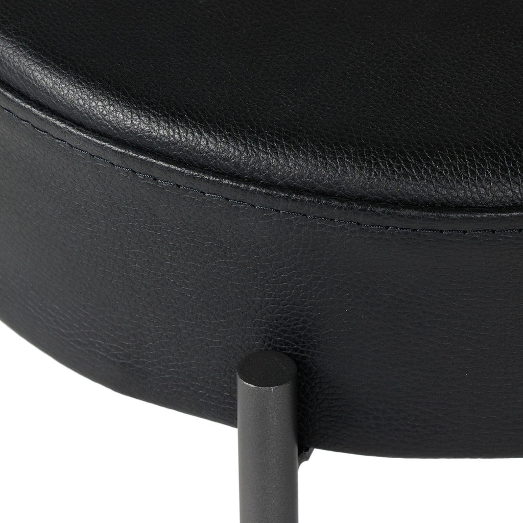 Nocona Counter Stool - Black Leather