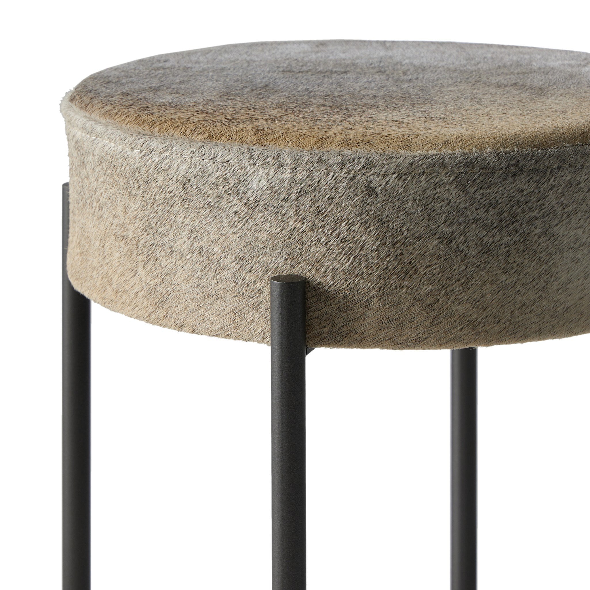 Nocona Bar Stool - Black & White Speckled Hide