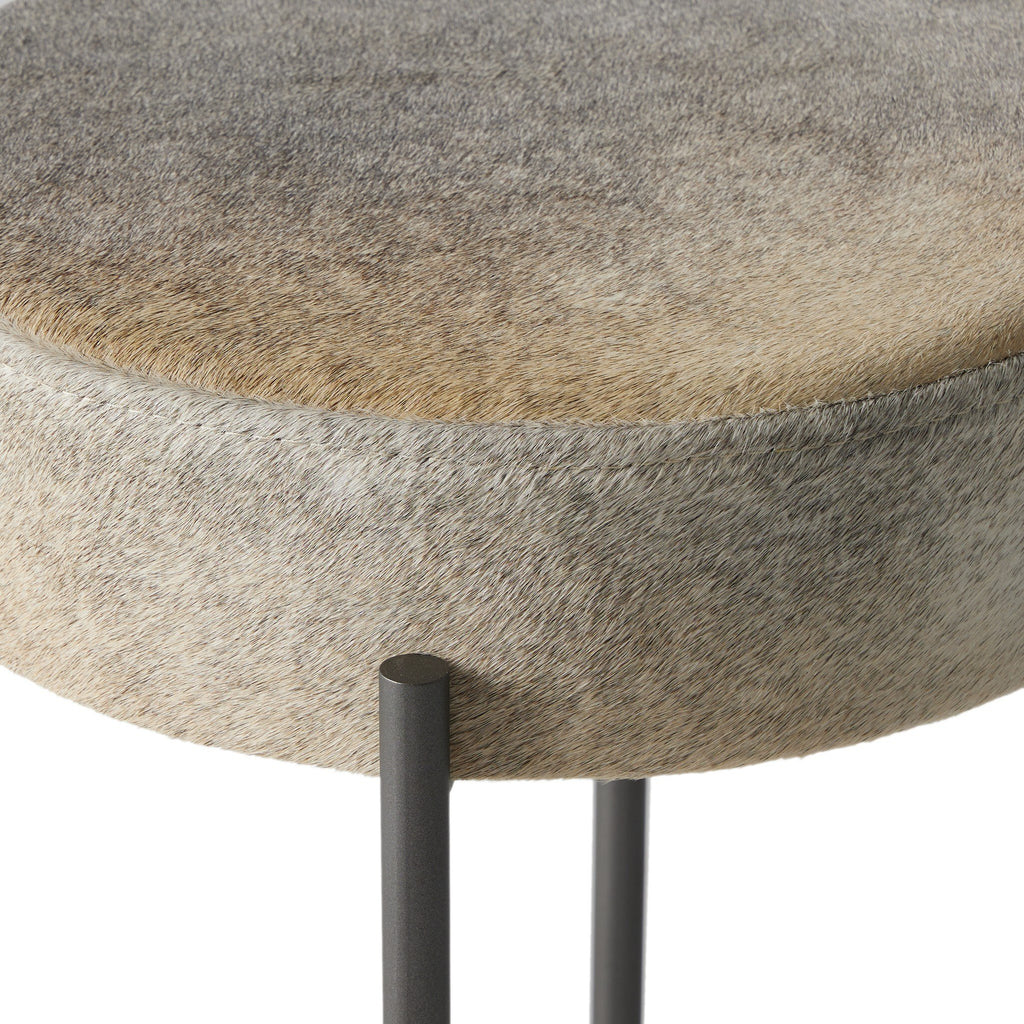 Nocona Bar Stool - Black & White Speckled Hide