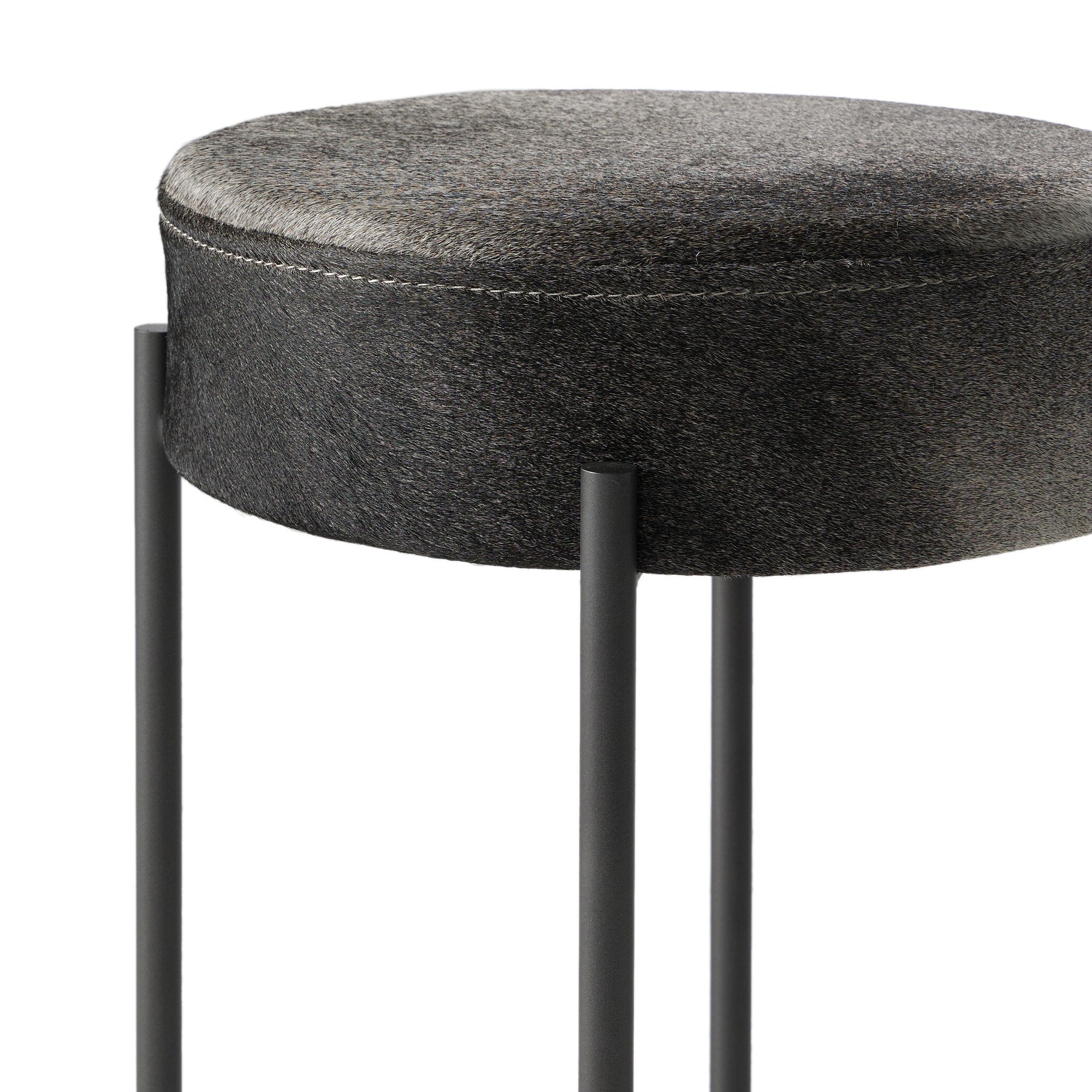 Nocona Counter Stool - Black & White Speckled Hide