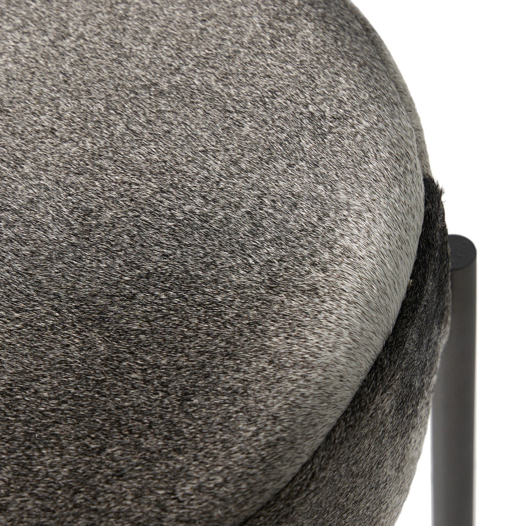 Nocona Counter Stool - Black & White Speckled Hide