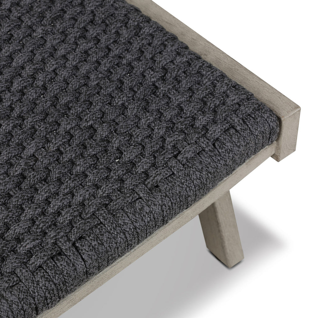 Delano Outdoor Chaise - Thick Dark Grey Rope