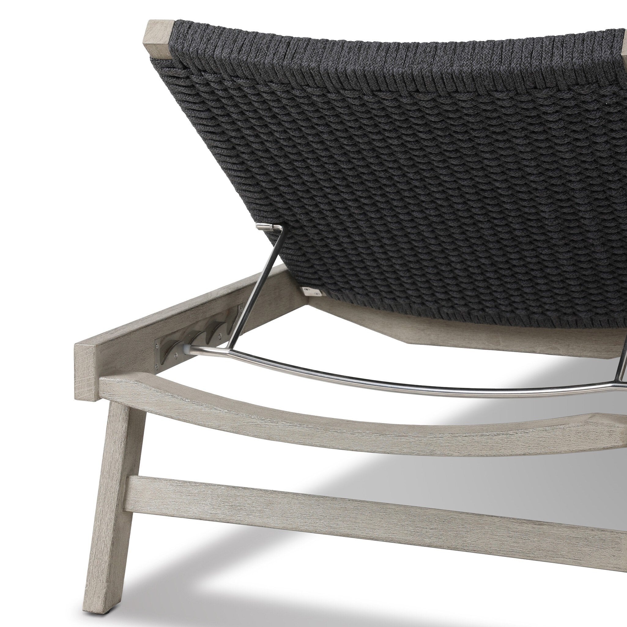 Delano Outdoor Chaise - Thick Dark Grey Rope