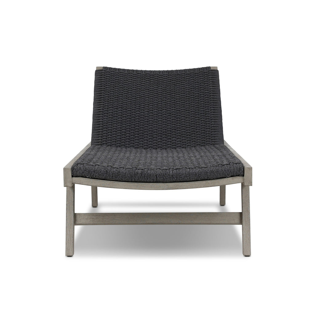 Delano Outdoor Chaise - Thick Dark Grey Rope