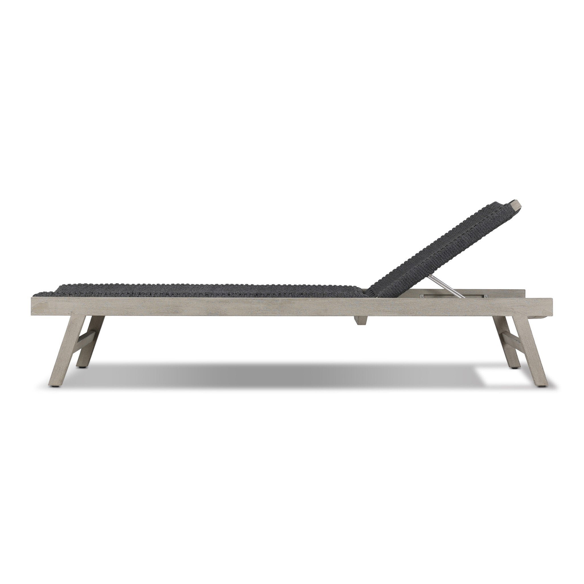 Delano Outdoor Chaise - Thick Dark Grey Rope