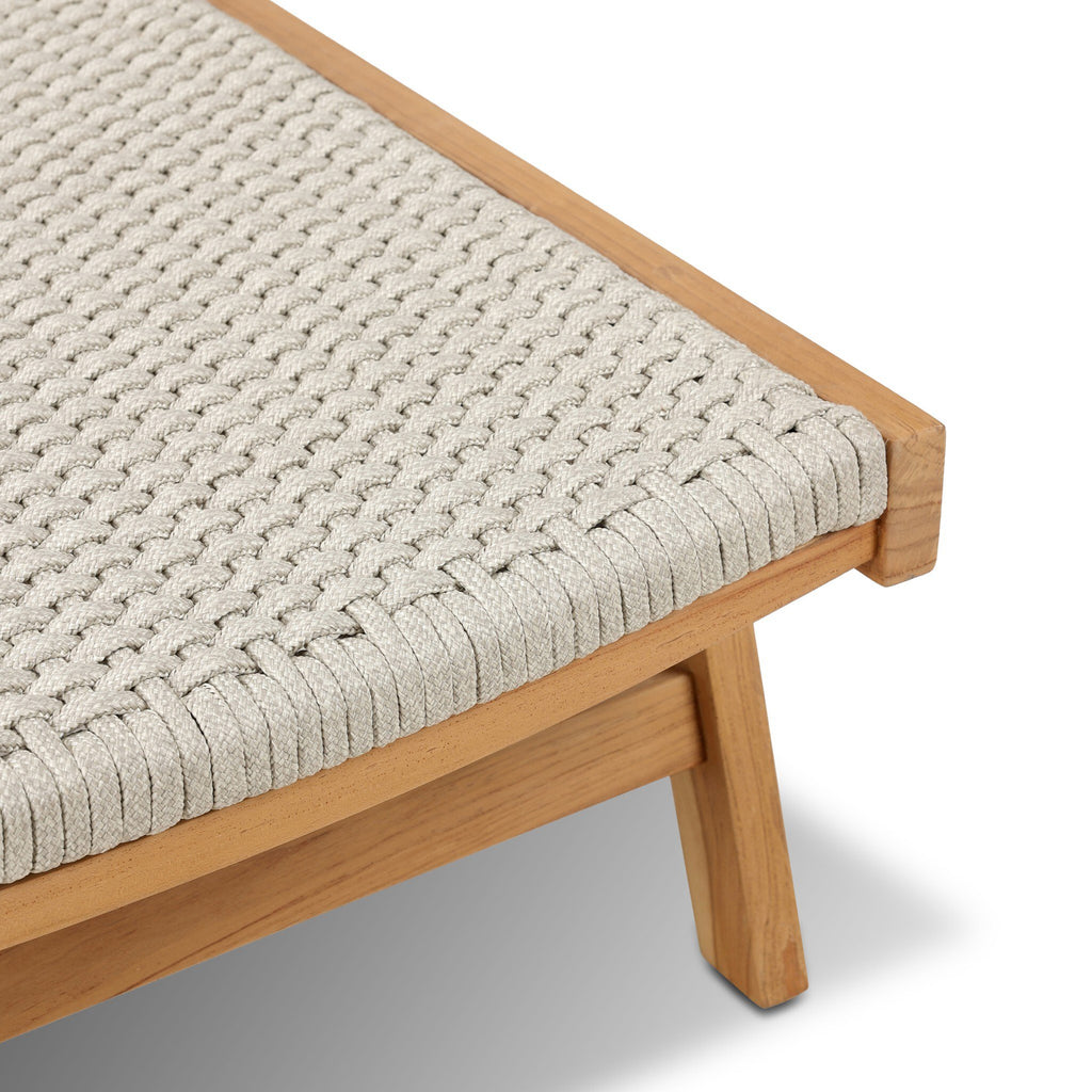 Delano Outdoor Chaise - Ivory Rope