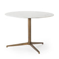 Helen Round Bistro Table - Polished White Marble