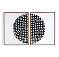 Global Disco Diptych, Black by Jess Engle - Walnut 2.5
