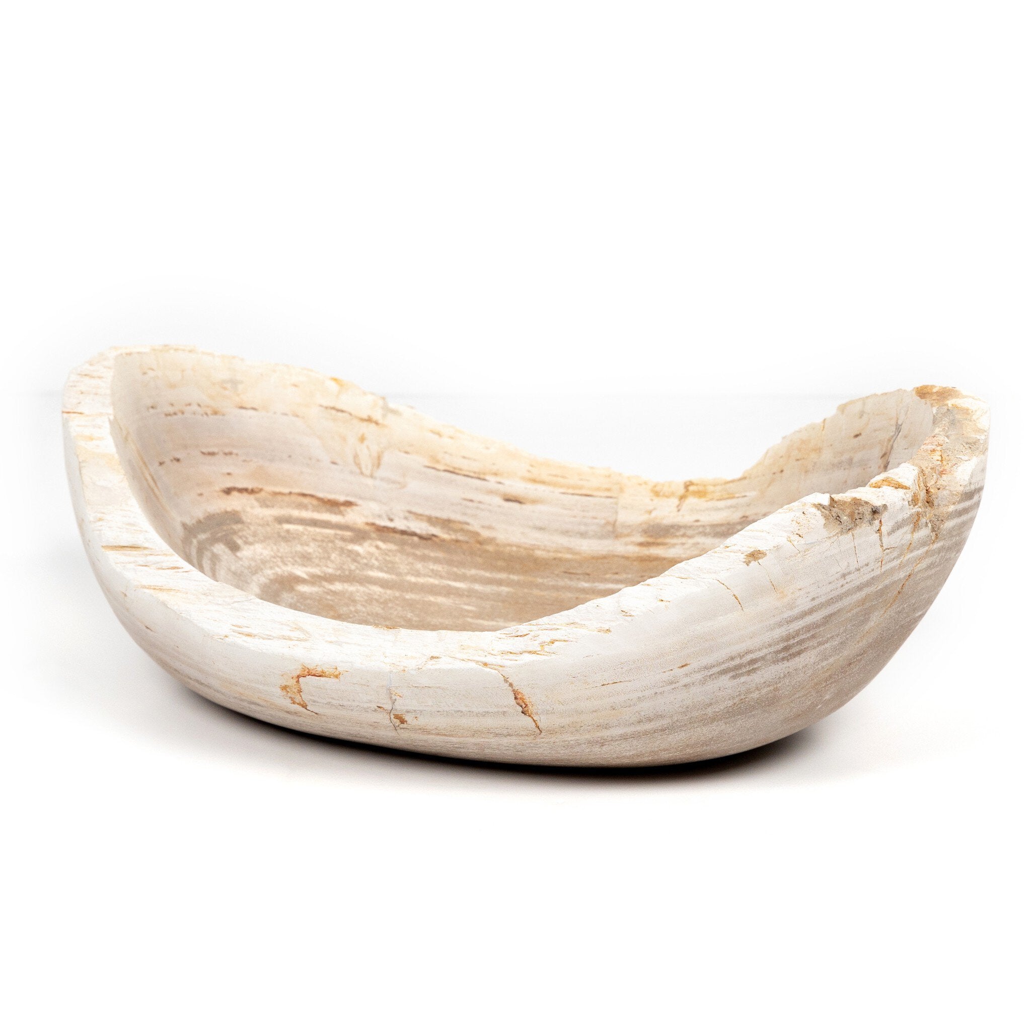 Oval Petrified Wood Bowl - Light Petrified Wood