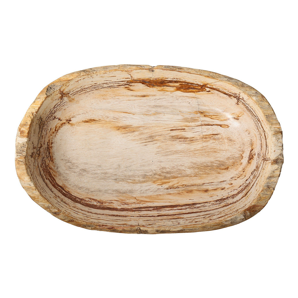 Oval Petrified Wood Bowl - Light Petrified Wood