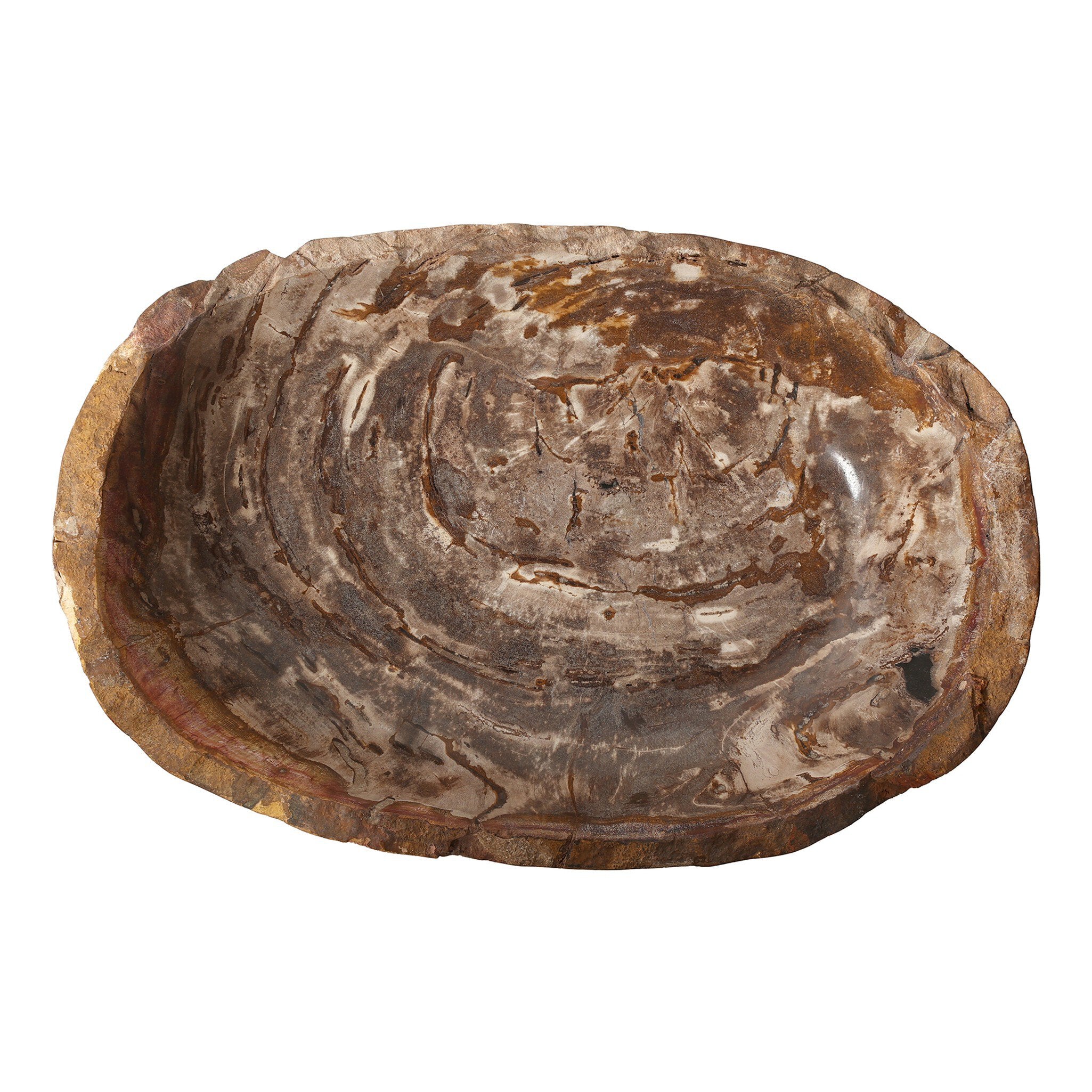 Oval Petrified Wood Bowl - Light Petrified Wood