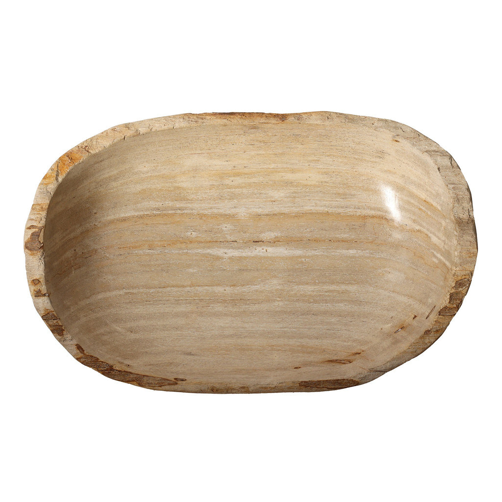 Oval Petrified Wood Bowl - Light Petrified Wood