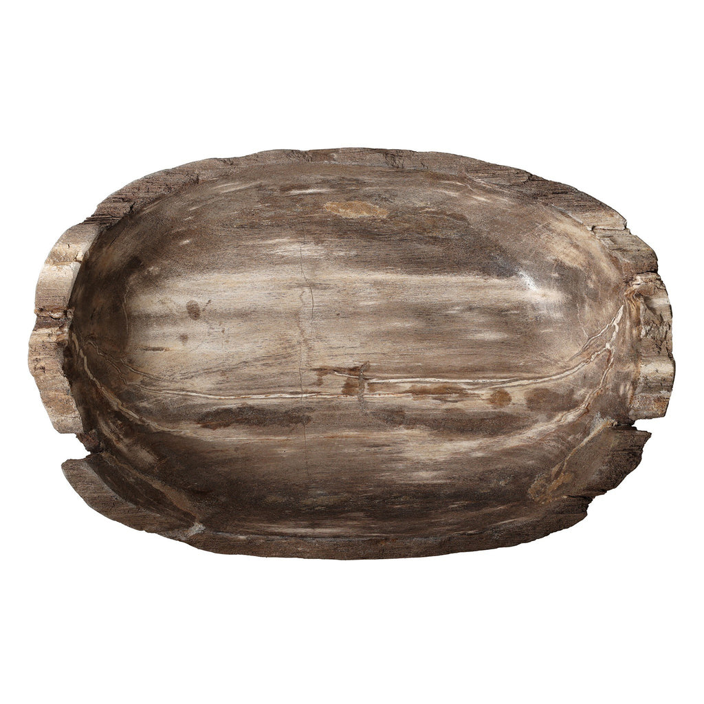 Oval Petrified Wood Bowl - Light Petrified Wood