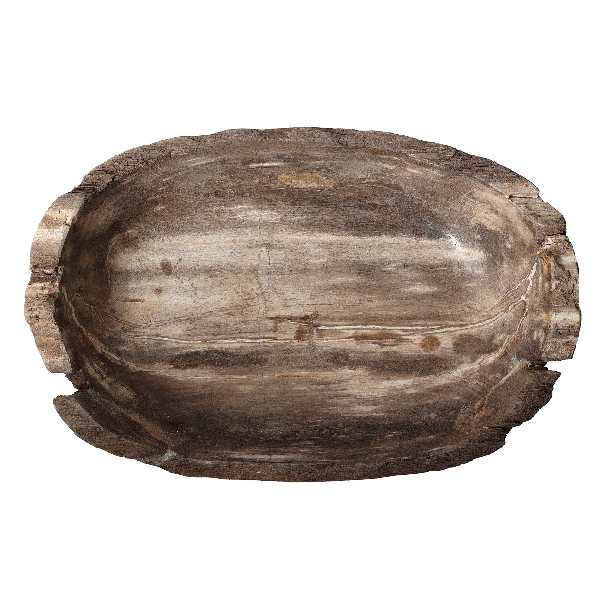 Oval Petrified Wood Bowl - Light Petrified Wood