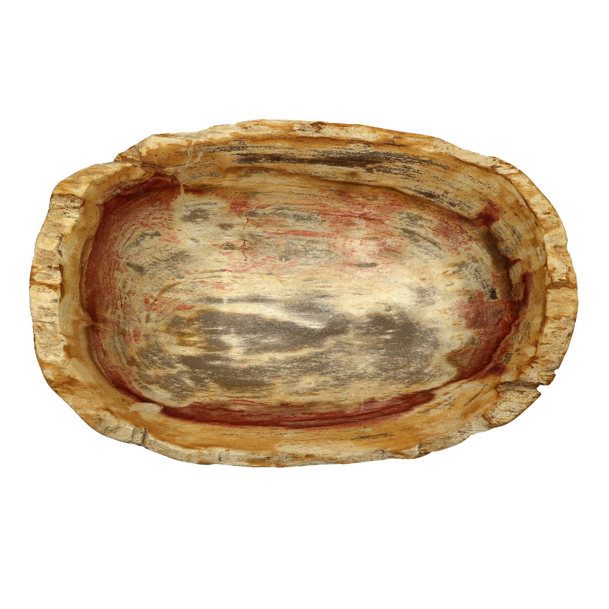 Oval Petrified Wood Bowl - Light Petrified Wood