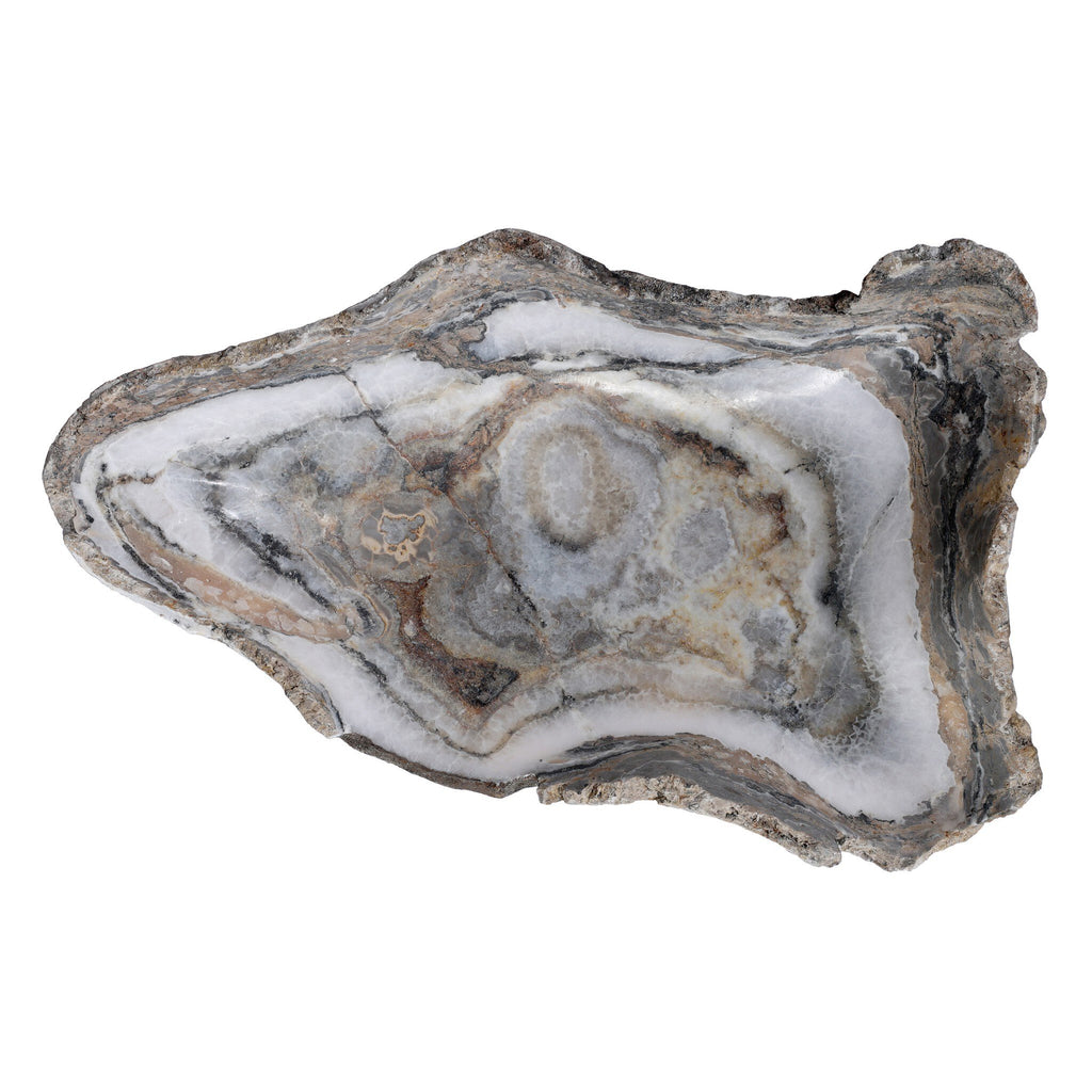 Oval Petrified Wood Bowl - Light Petrified Wood