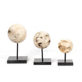 Organic Stone Sculptures, Set Of 3 - Black Marble