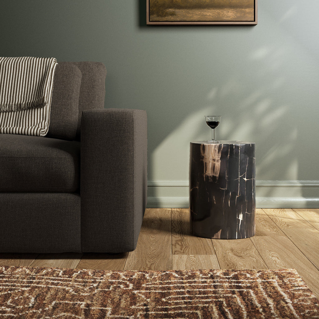 Kos End Table - Dark Petrified Wood