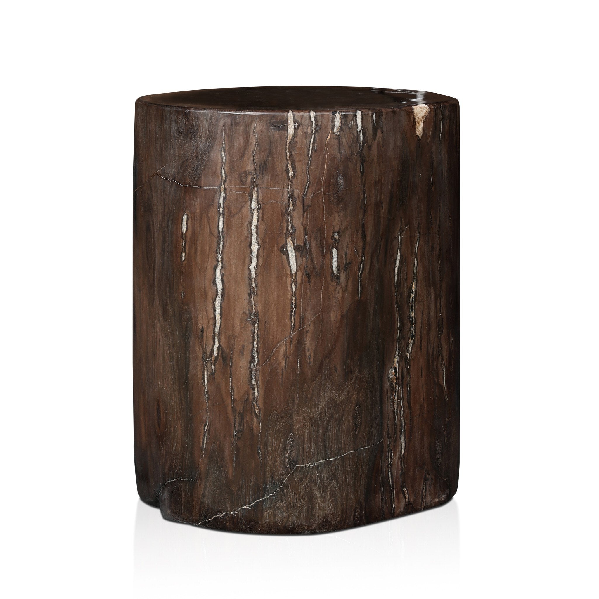 Kos End Table - Dark Petrified Wood