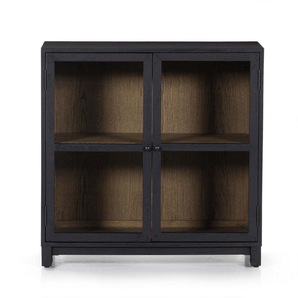 Millie Small Cabinet - Drifted Matte Black Veneer
