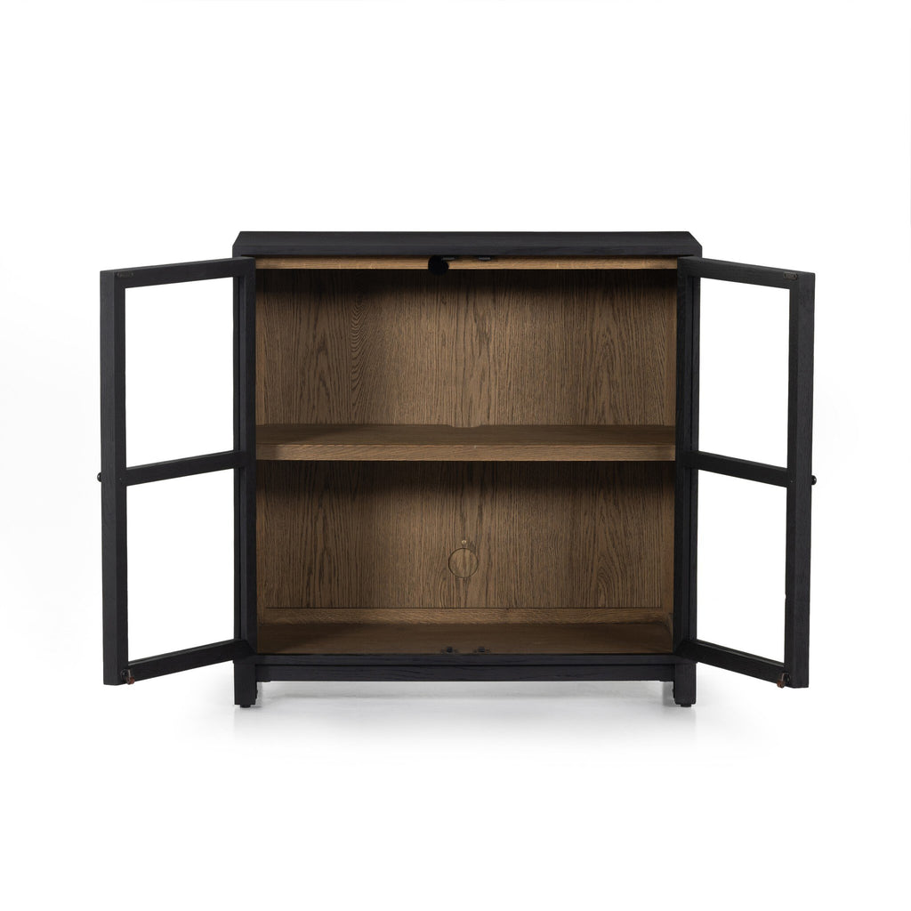 Millie Small Cabinet - Drifted Matte Black Veneer