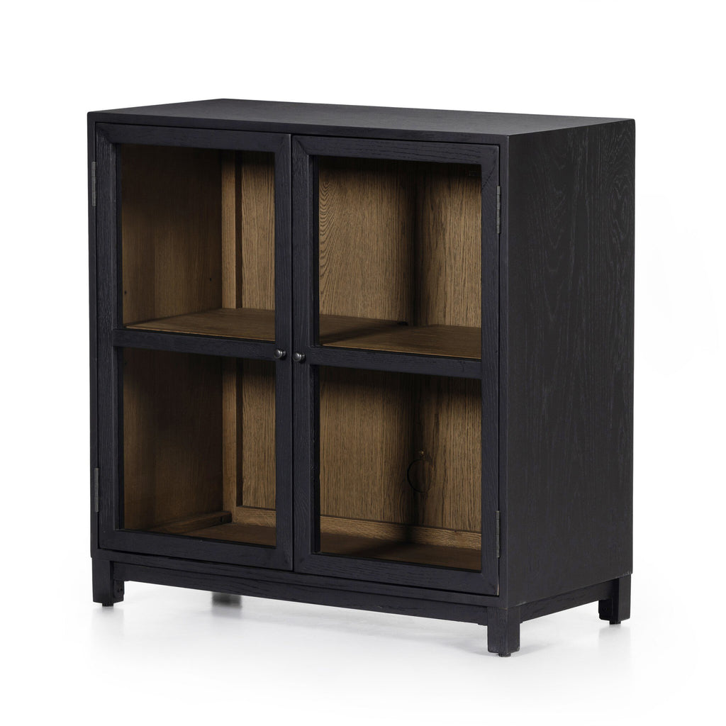 Millie Small Cabinet - Drifted Matte Black Veneer