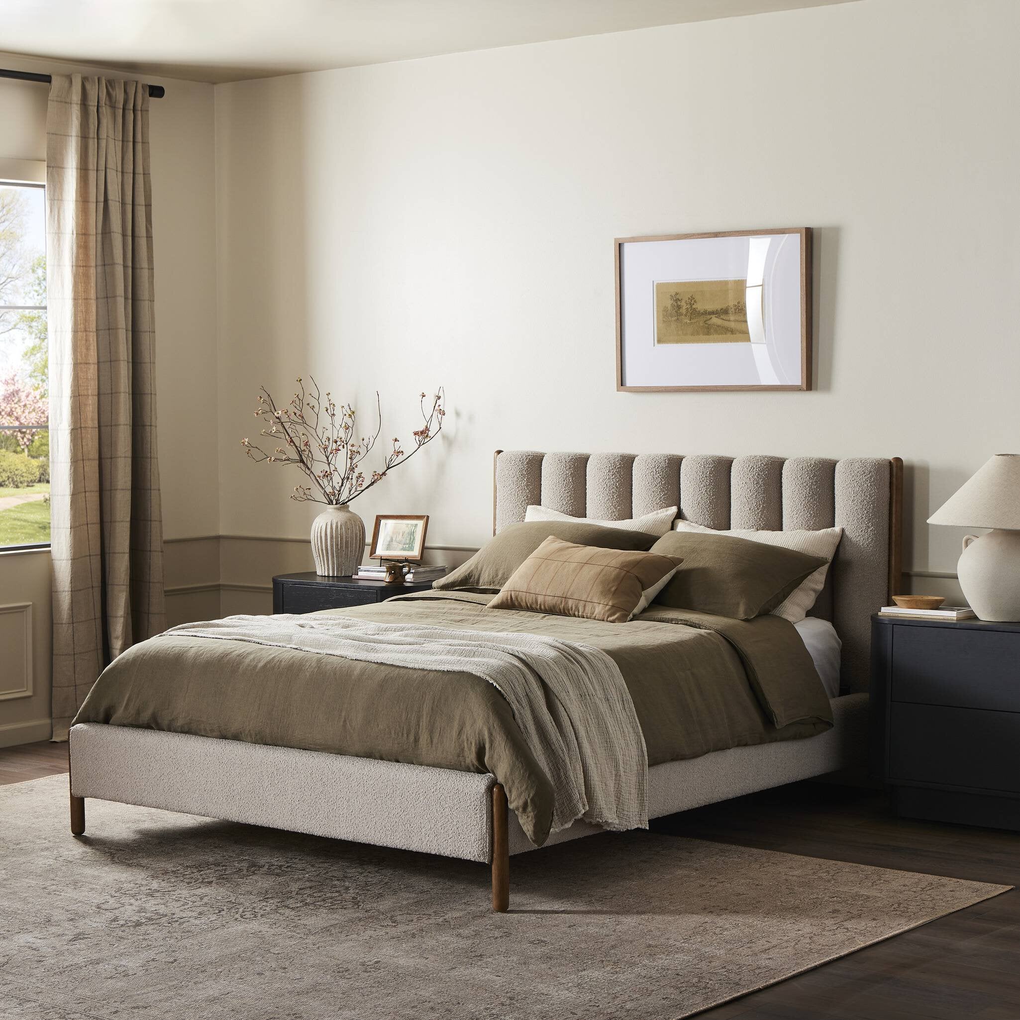 Emma Bed - Knoll Sand | King