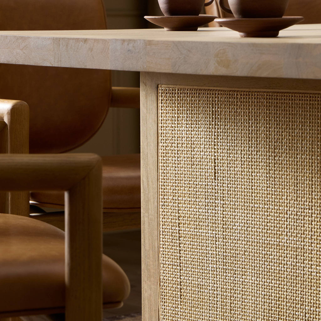 Clarita Dining Table - White Wash Mango