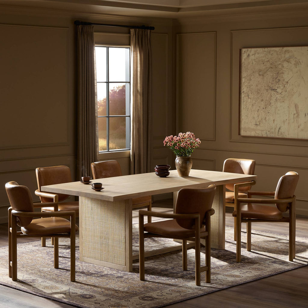 Clarita Dining Table - White Wash Mango