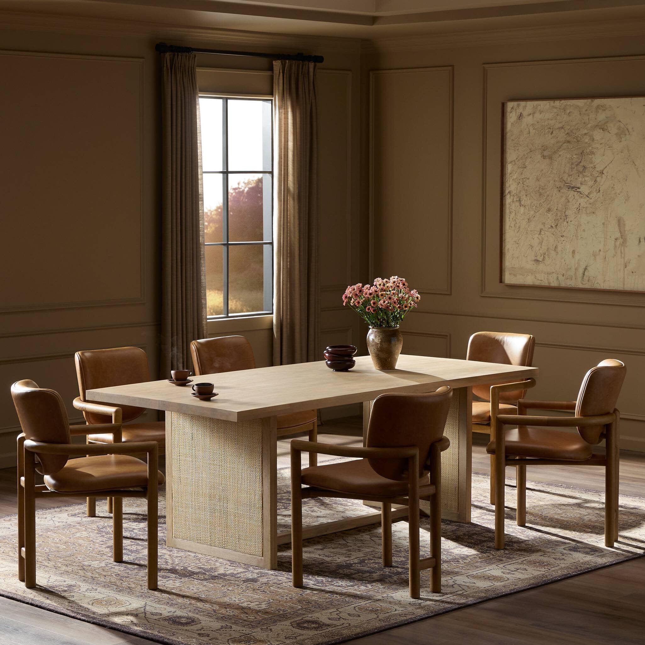 Clarita Dining Table - White Wash Mango