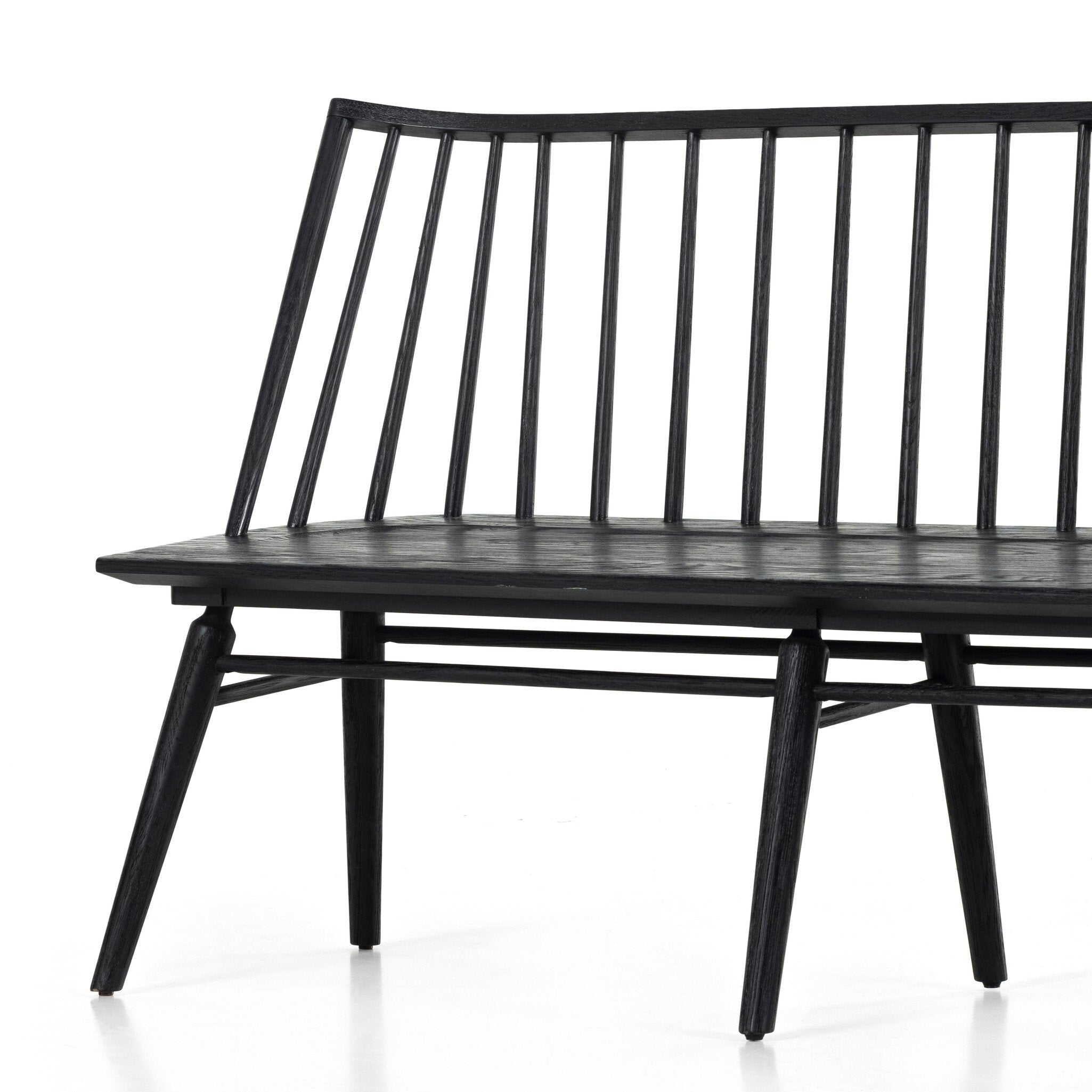 Lewis Dining Bench - Black Oak